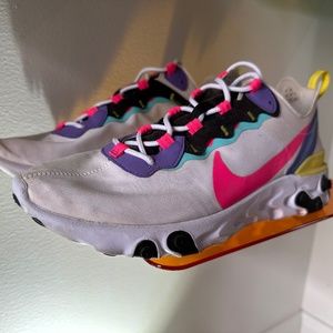 Nike React Element 55 White Psychic Purple Hyper Pink СК0846-100